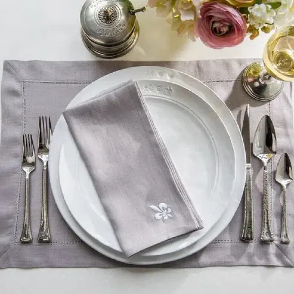 Hemstitch Grey Placemat
