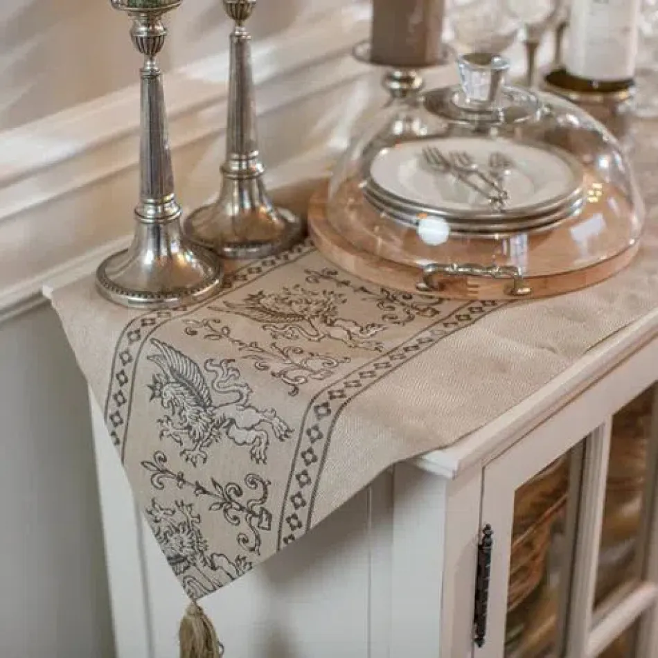 Italian Medieval Beige 23" x 90" Runner