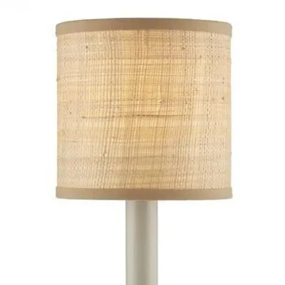 Natural Grasscloth Drum Chandelier Shade