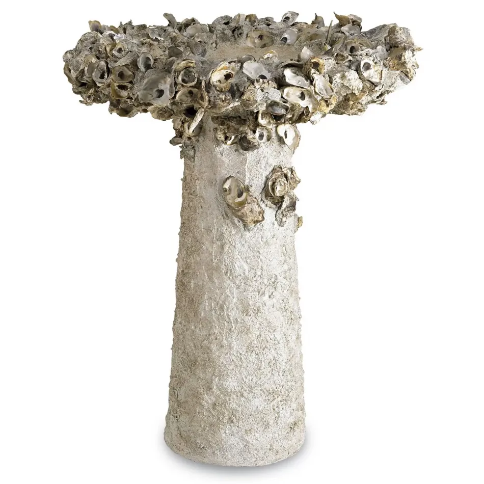 Oyster Shell Large Bird Bath