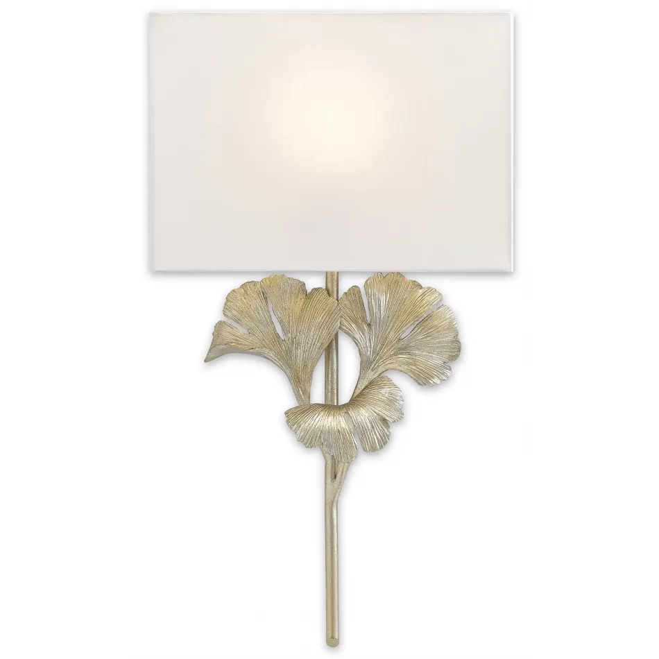 Gingko Silver Wall Sconce