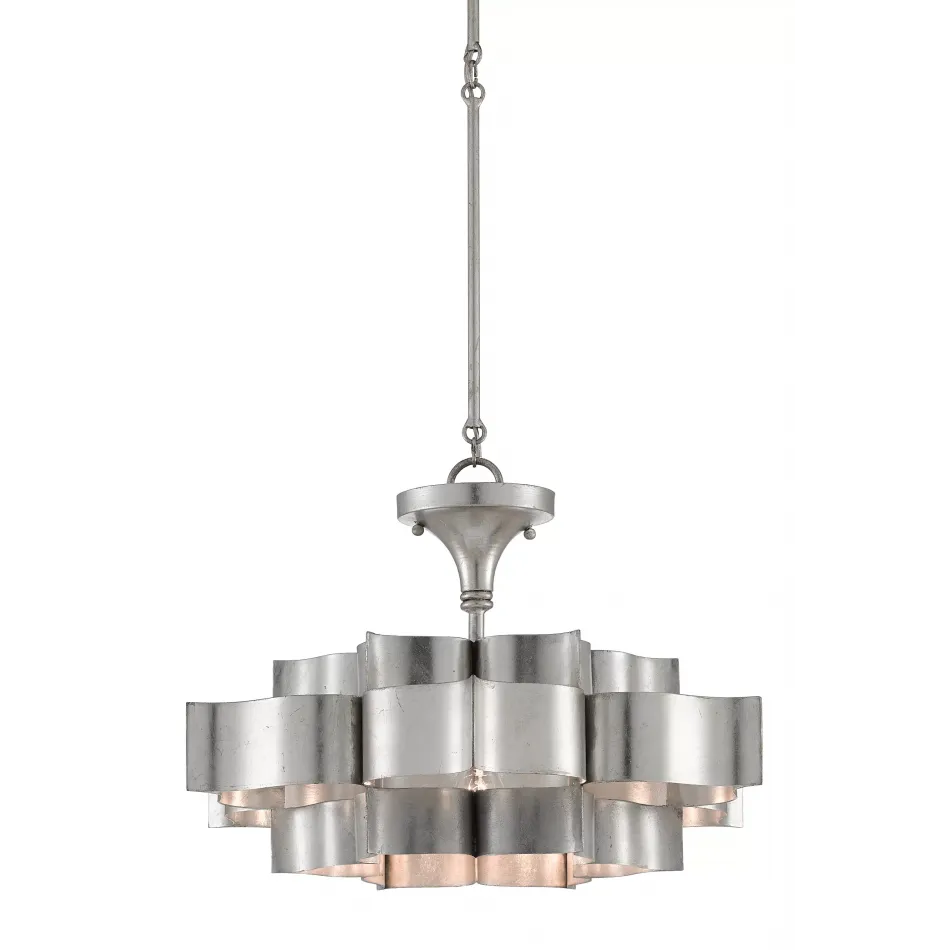 Grand Lotus Silver Small Chandelier