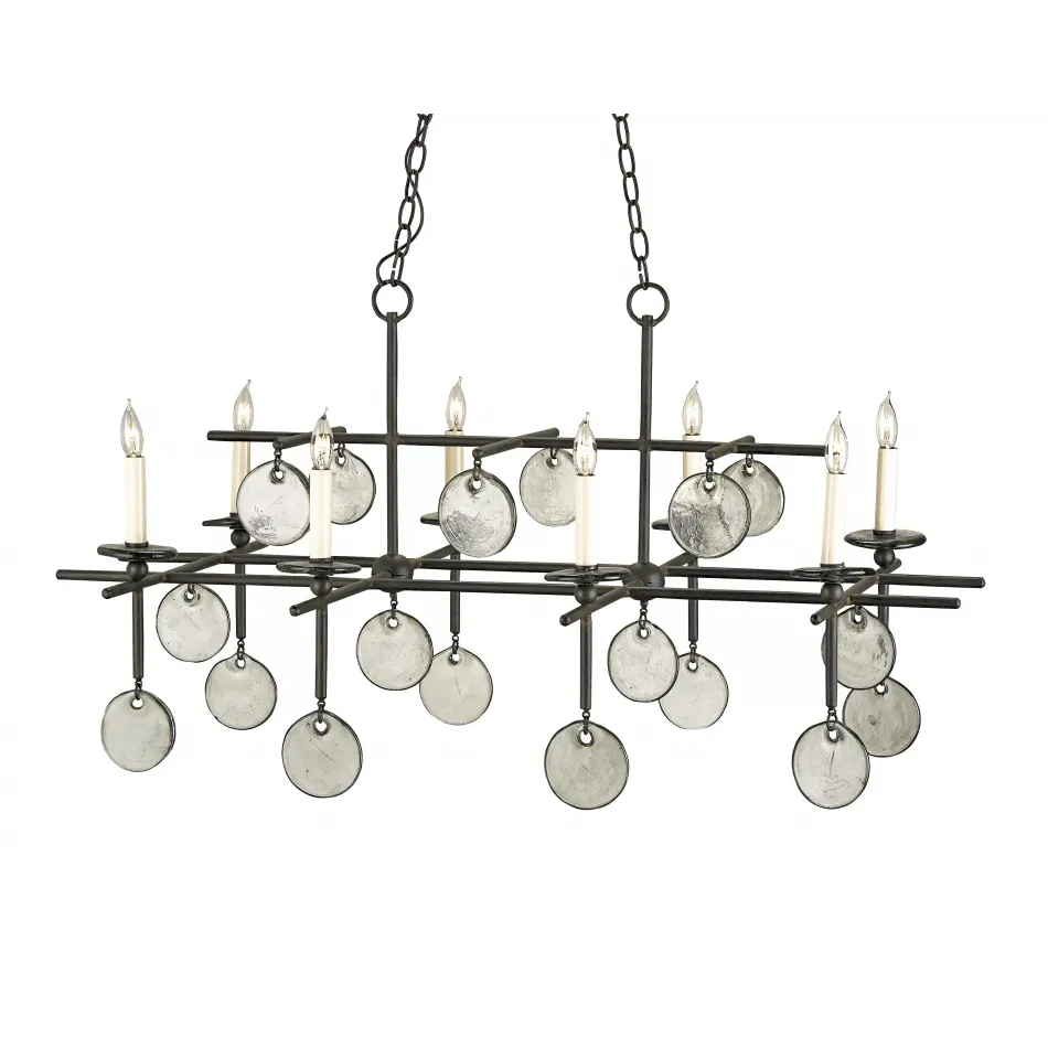 Sethos Black Rectangular Chandelier