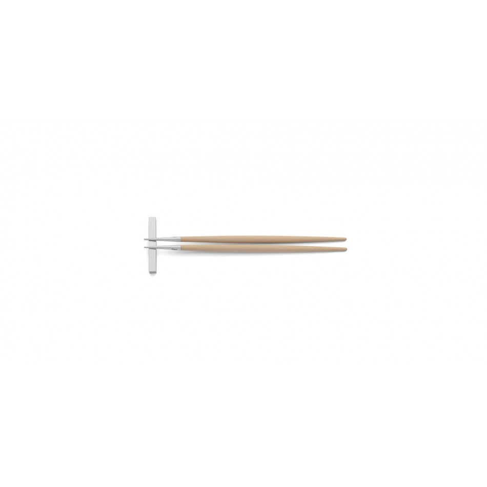 Goa Ivory Handle/Steel Matte Chopstick Set 8.9 in (22.5 cm)