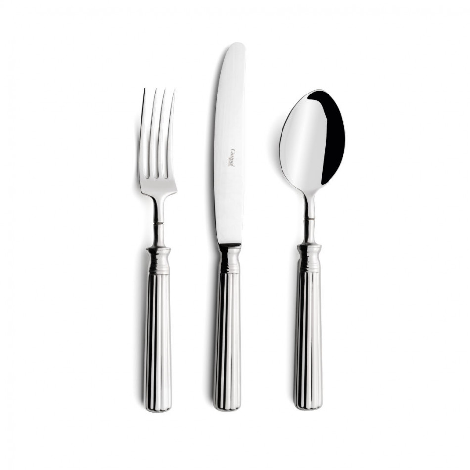 Line Steel Polished 5 pc Set (Dinner Knife, Dinner Fork, Table Spoon, Dessert Fork, Coffee/Tea Spoon)