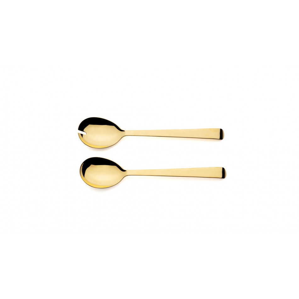 Ergo Gold Polished Salad Serving Set 9.8 in (25 cm)