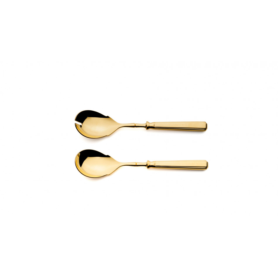 Piccadilly Gold Polished Salad Serving Set 9.4 in (24 cm)