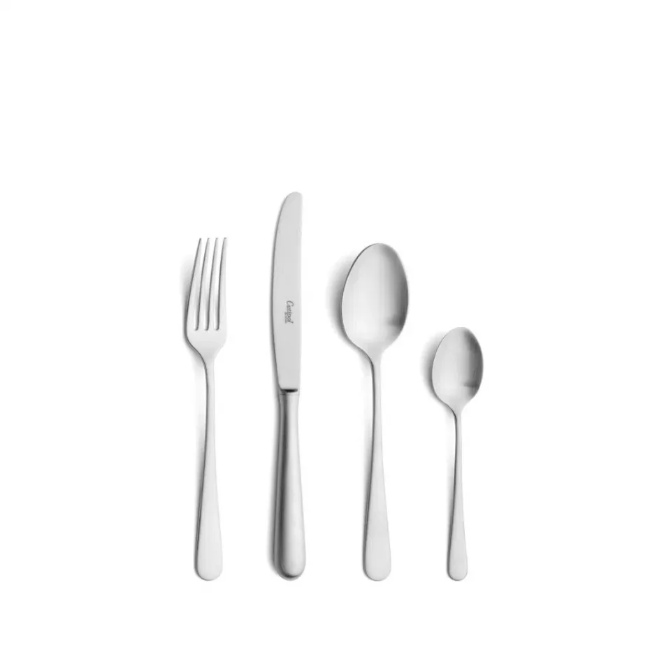 Alcantara Steel Matte 24 pc Set (6x Dinner Knives, Dinner Forks, Table Spoons, Coffee/Tea Spoons)