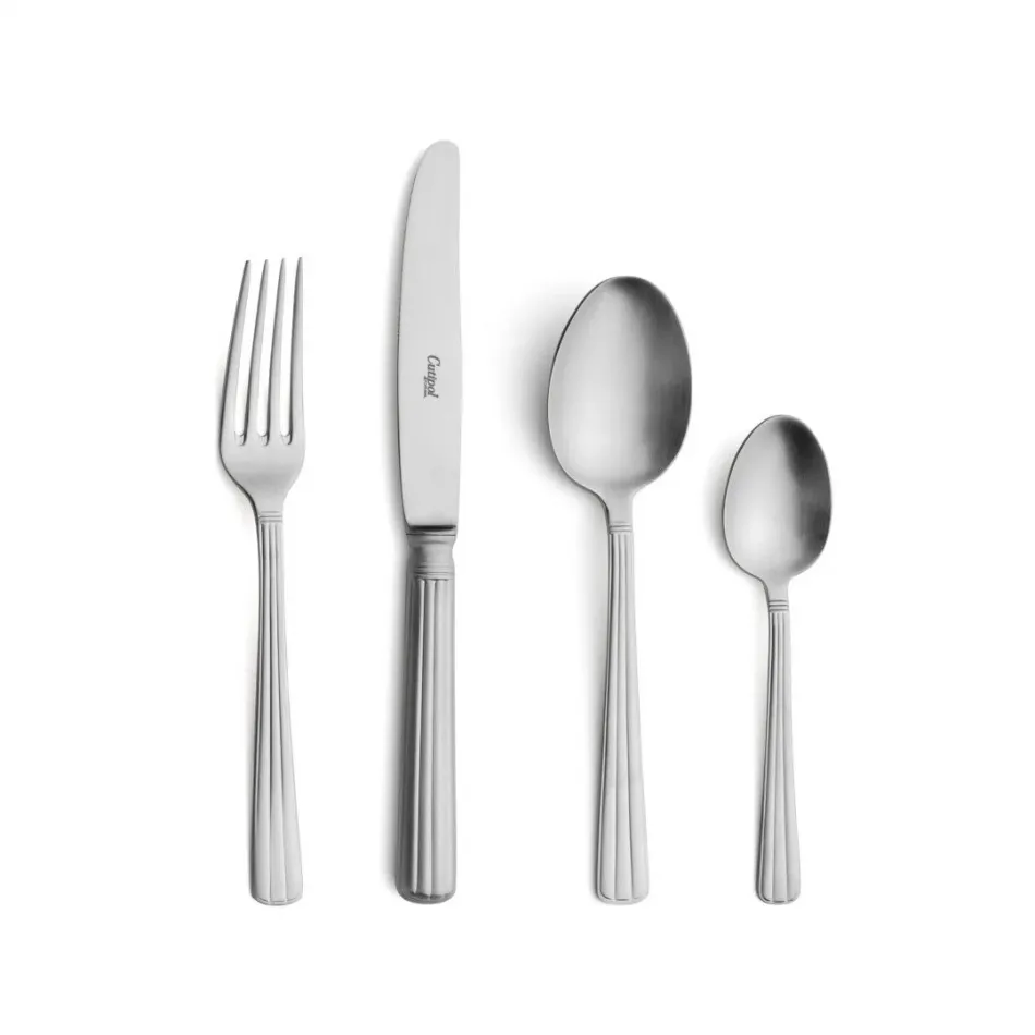 Athena Steel Matte 24 pc Set (6x Dinner Knives, Dinner Forks, Table Spoons, Coffee/Tea Spoons)