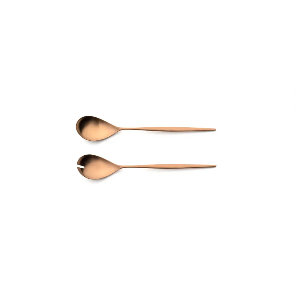 Moon Copper Matte Salad Serving Set 11.1 in (28.2 cm)