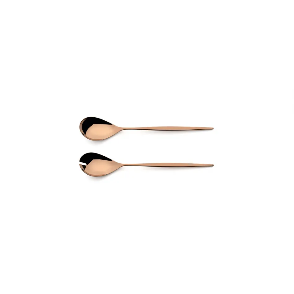 Moon Copper Polished Salad Serving Set 11.1 in (28.2 cm)