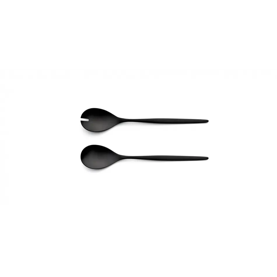 Solo Black Matte Salad Serving Set 9.9 in (25.2 cm)