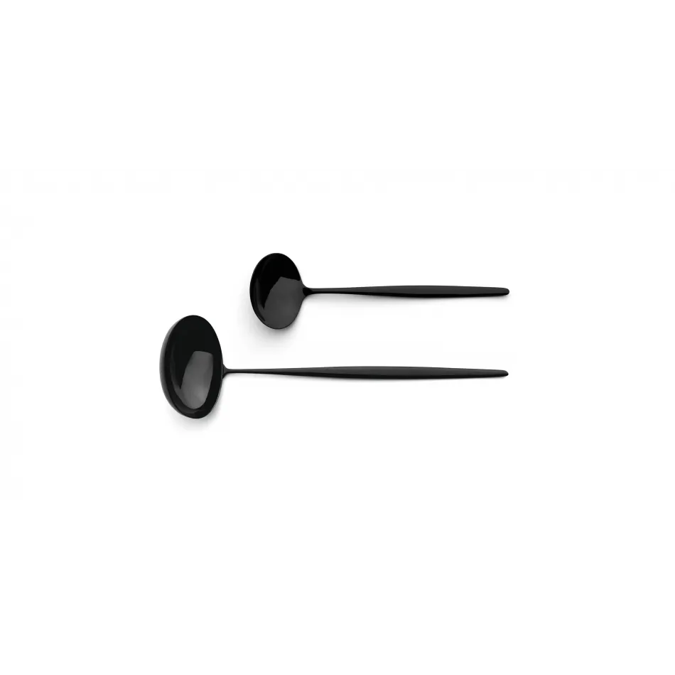 Solo Black Polished Soup Ladle 11 in (28 cm)