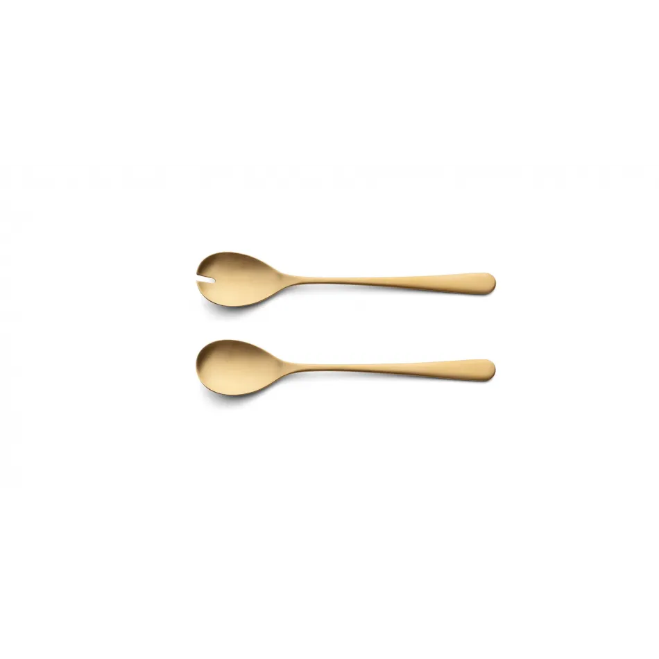 Alcantara Gold Matte Salad Serving Set 9.6 in (24.5 cm)