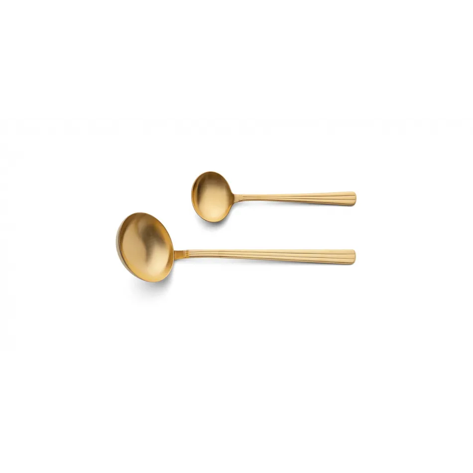 Athena Gold Matte Soup Ladle 10.8 in (27.5 cm)