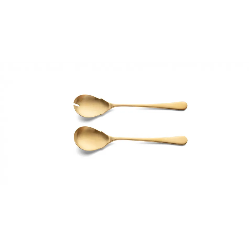 Atlantico Gold Matte Salad Serving Set 9.7 in (24.7 cm)