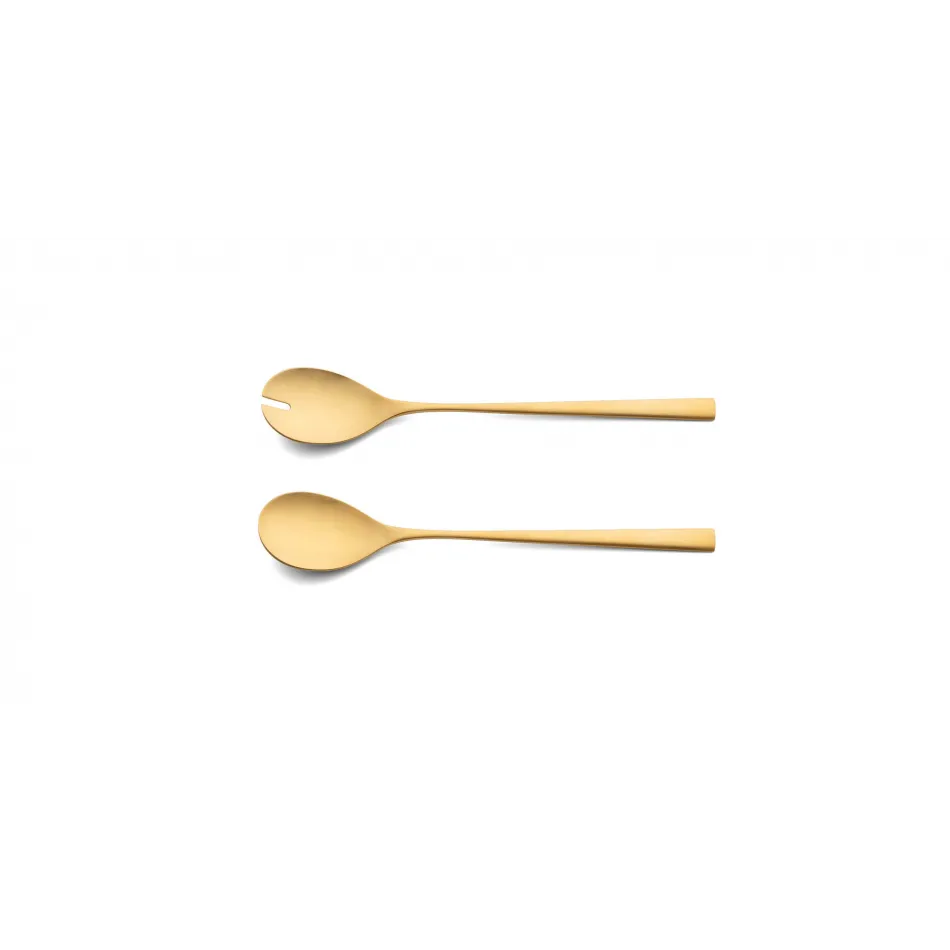 Duna Gold Matte Salad Serving Set 10.2 in (26 cm)