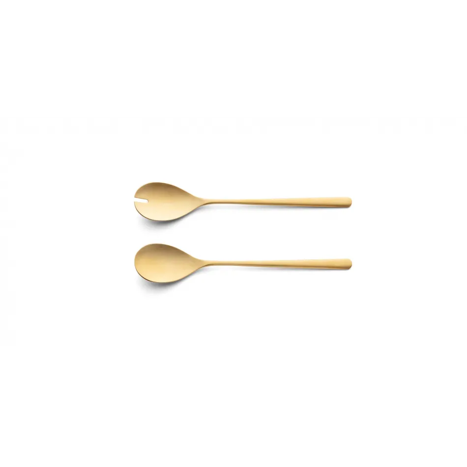 Icon Gold Matte Salad Serving Set 9.9 in (25.2 cm)