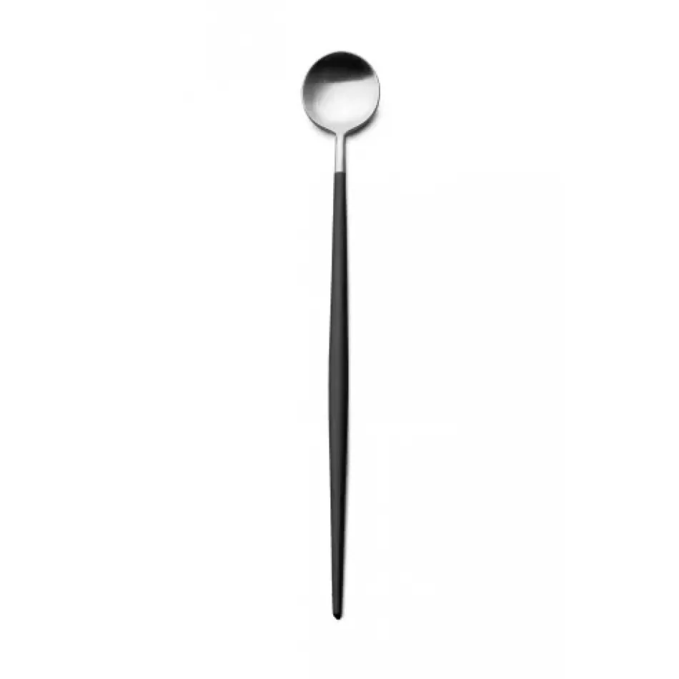 Goa Black Handle/Steel Matte Iced Tea/Long Drink Spoon 8.3 in (21 cm)