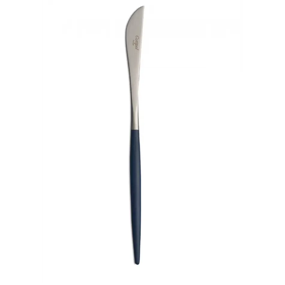 Goa Blue Handle/Steel Matte Dinner Knife 8.9 in (22.5 cm)