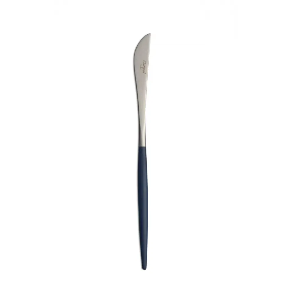 Goa Blue Handle/Steel Matte Dessert Knife 7.9 in (20 cm)