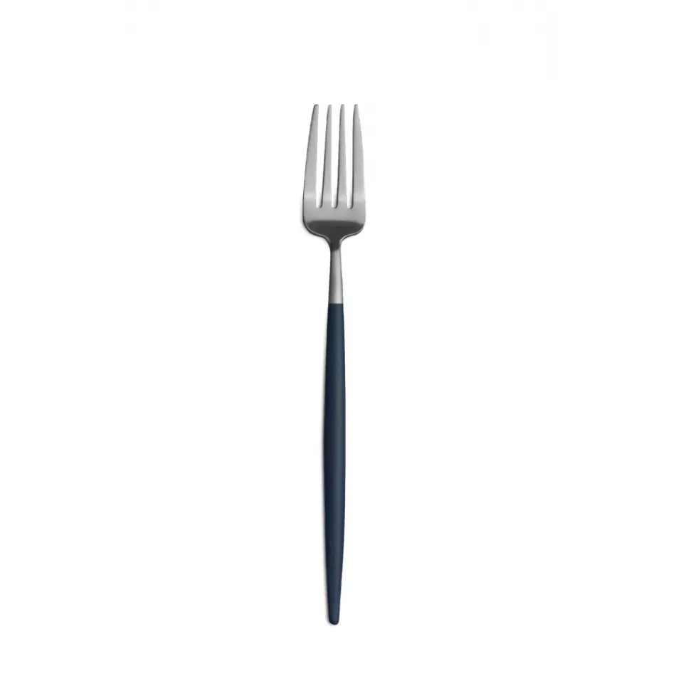 Goa Blue Handle/Steel Matte Dessert Fork 7.4 in (18.7 cm)