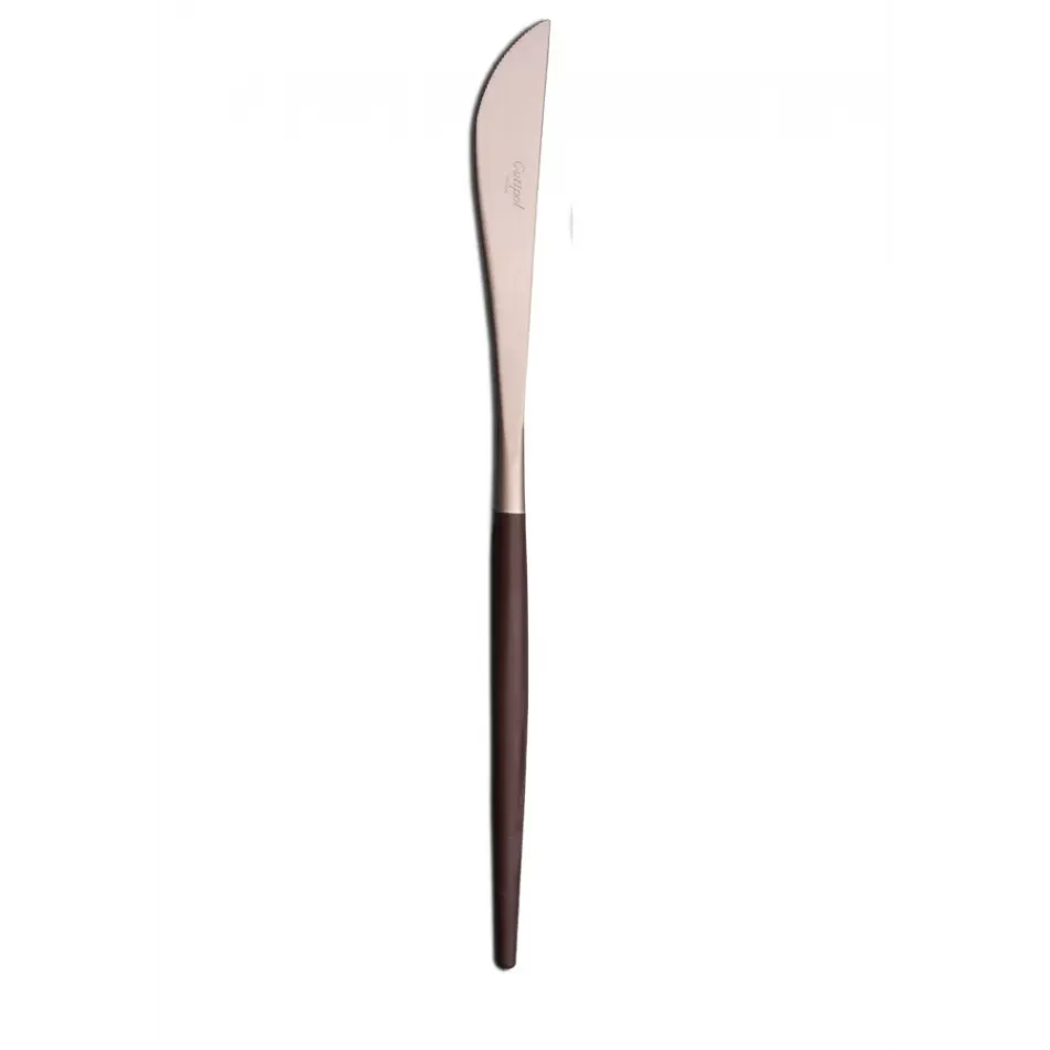 Goa Brown Handle/Rose Gold Matte Dessert Knife 7.9 in (20 cm)