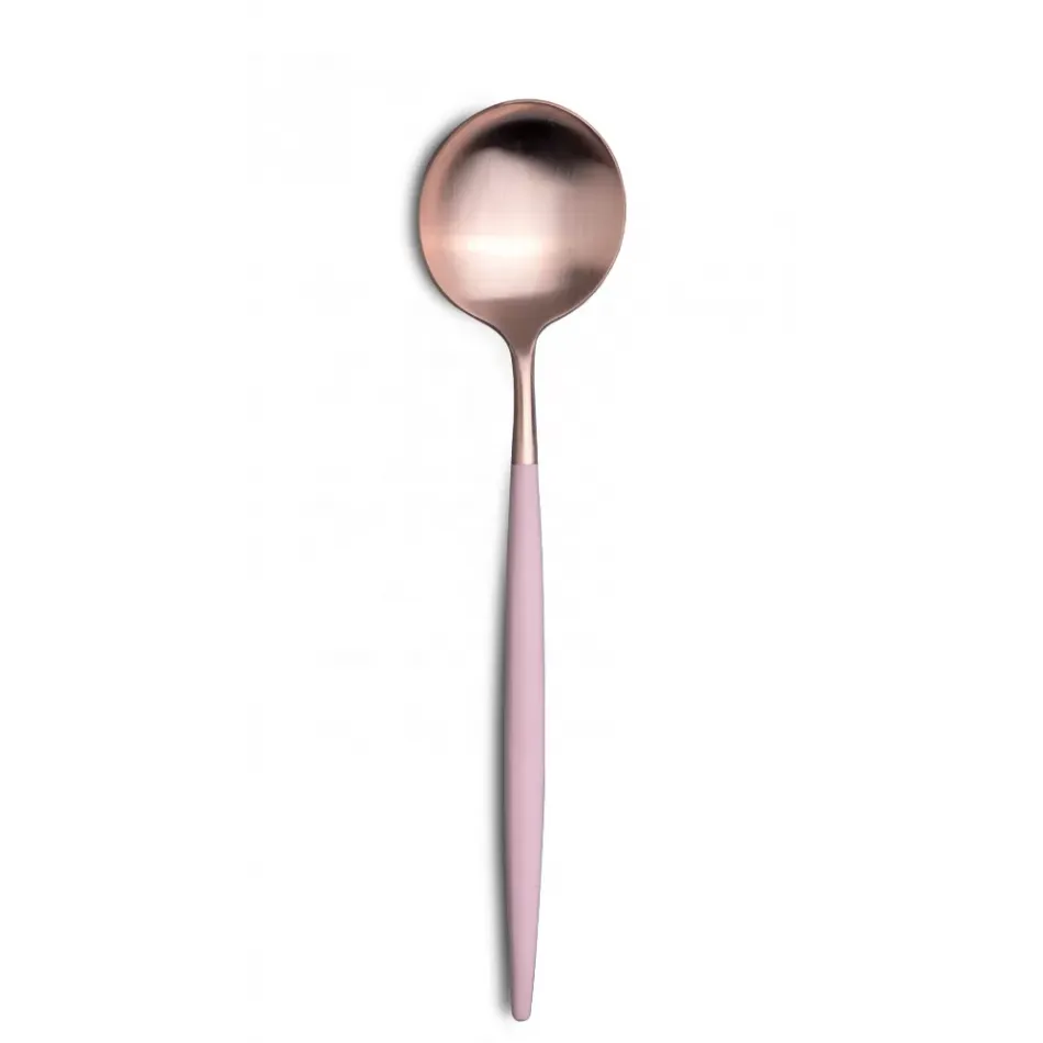 Goa Rose Pink Handle/Gold Matte Table Spoon 8.3 in (21 cm)