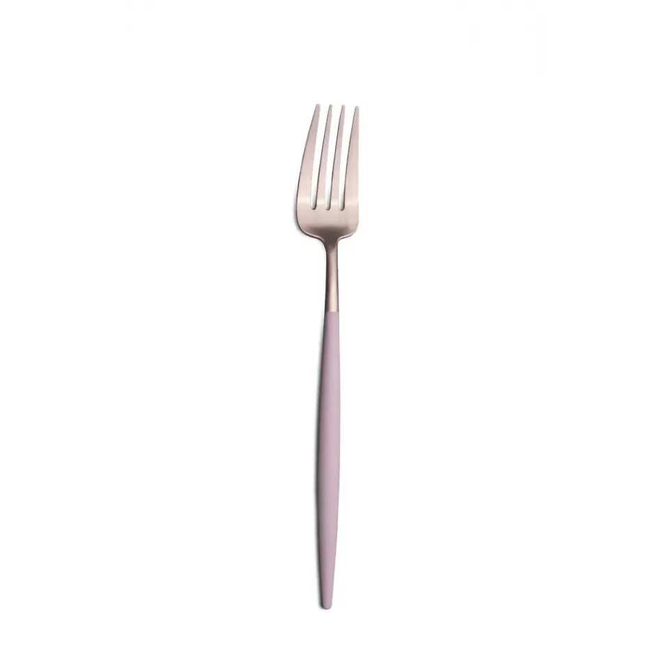 Goa Rose Pink Handle/Gold Matte Dessert Fork 7.4 in (18.7 cm)