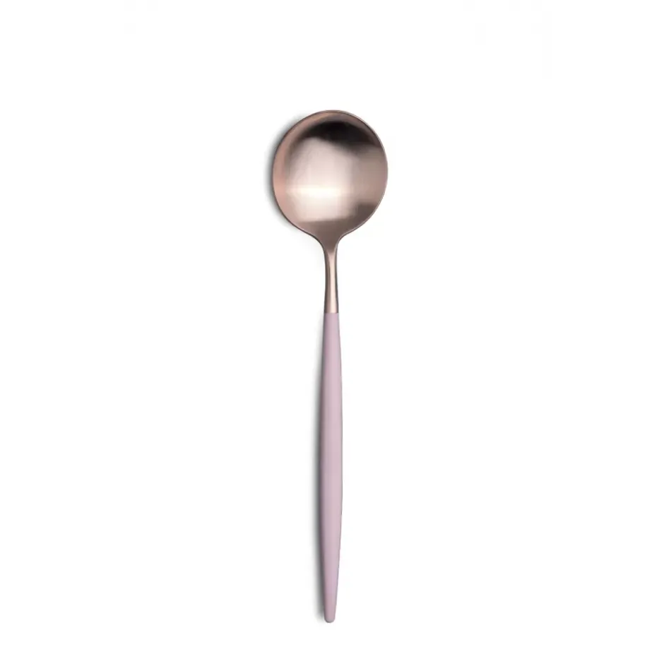 Goa Rose Pink Handle/Gold Matte Dessert Spoon 7.1 in (18 cm)