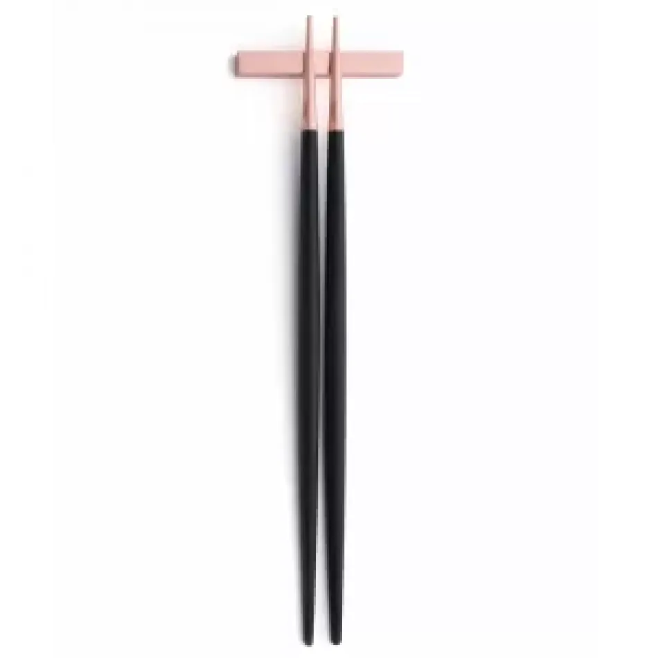 Goa Black Handle/Rose Gold Matte Chopstick Set 8.9 in (22.5 cm)