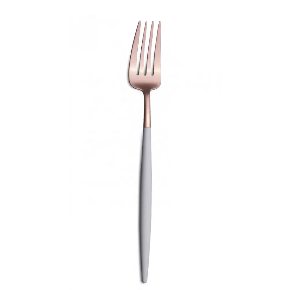 Goa White Handle/Rose Gold Matte Dinner Fork 8.5 in (21.7 cm)