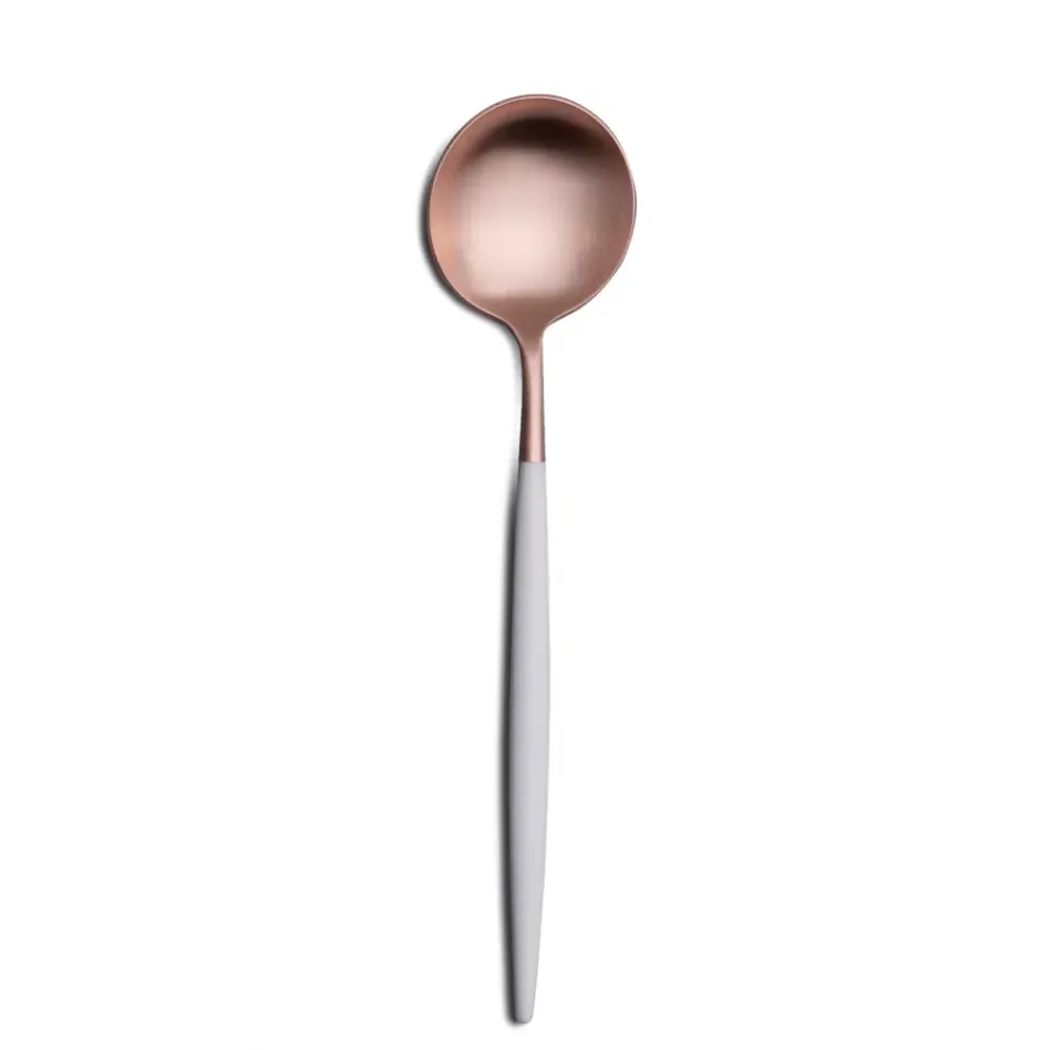 Goa White Handle/Rose Gold Matte Table Spoon 8.3 in (21 cm)