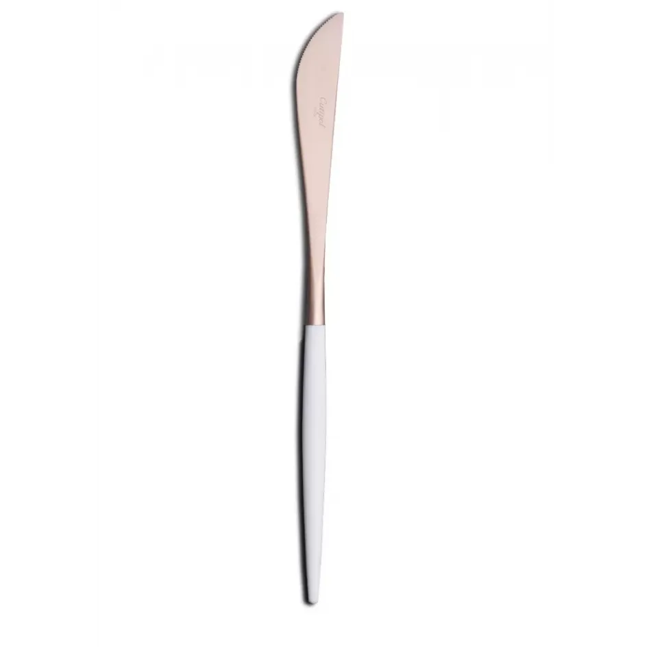 Goa White Handle/Rose Gold Matte Dessert Knife 7.9 in (20 cm)