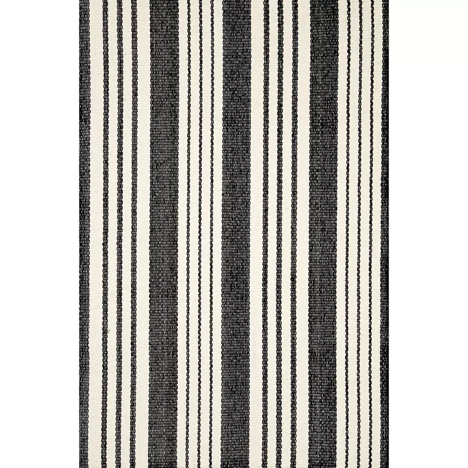 Birmingham Black Handwoven Indooor/Outdoor Rug 3' x 5'