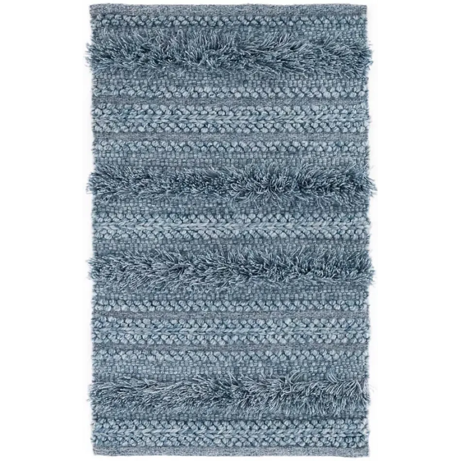 Zhara Stripe Denim Handwoven Indooor/Outdoor Rug 9' x 12'