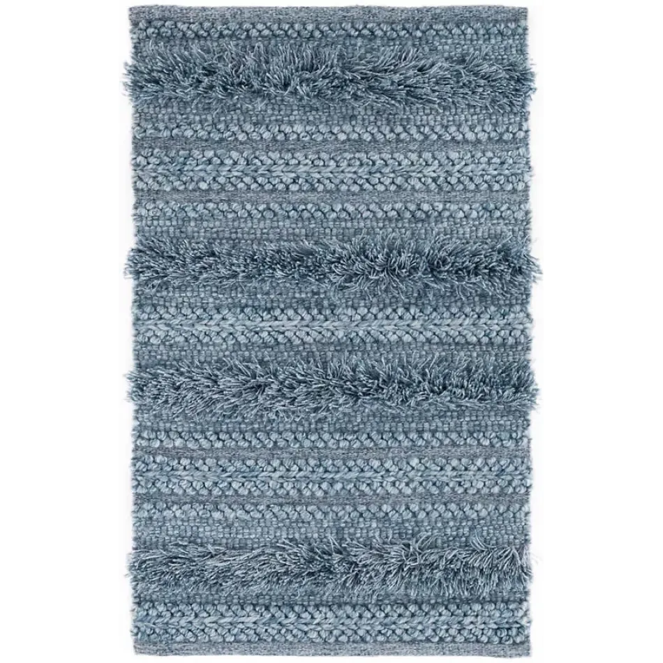 Zhara Stripe Denim Handwoven Indooor/Outdoor Rug 3' x 5'