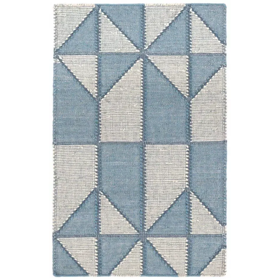 Ojai Blue Hand Loom Knotted Cotton Rug 10' x 14'