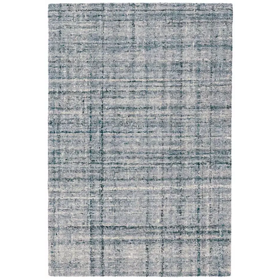 Harris Blue/Ivory Micro Hooked Wool Rug