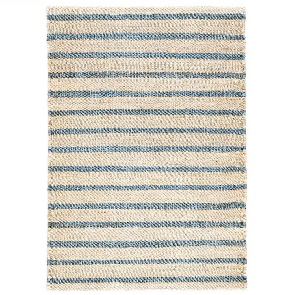 Moana Stripe Blue Neutral Woven Jute Rugs