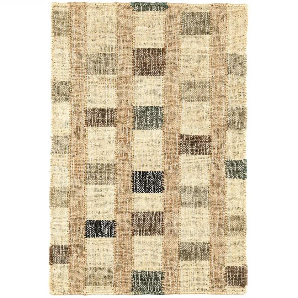 Mosaic Blue Woven Jute Rugs