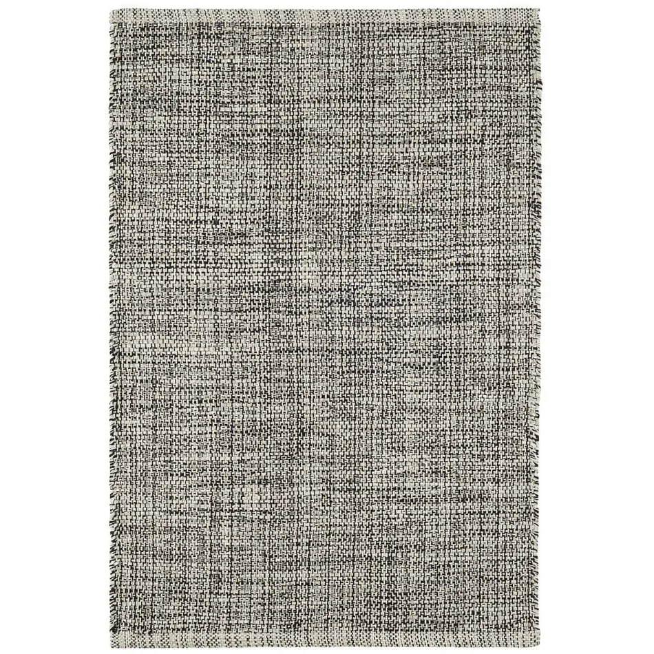 Marled Black Handwoven Cotton Rugs