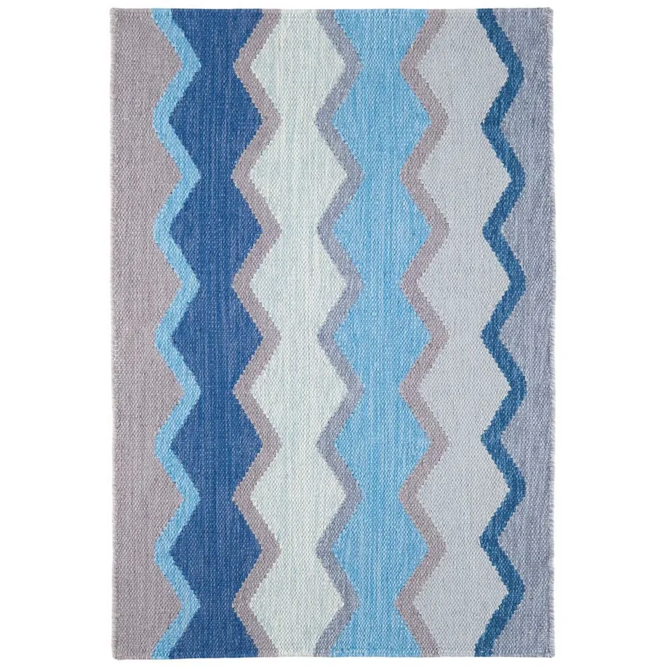 Safety Net Blue by Kit Kemp Handwoven Indoor/Outdoor Rugs