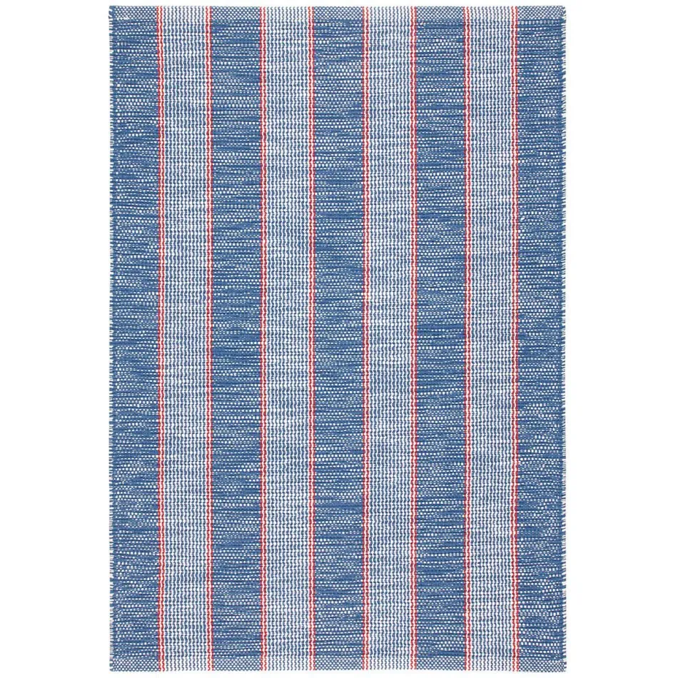 Hillsgrove Stripe Denim Handwoven Cotton Rug 2' x 3'