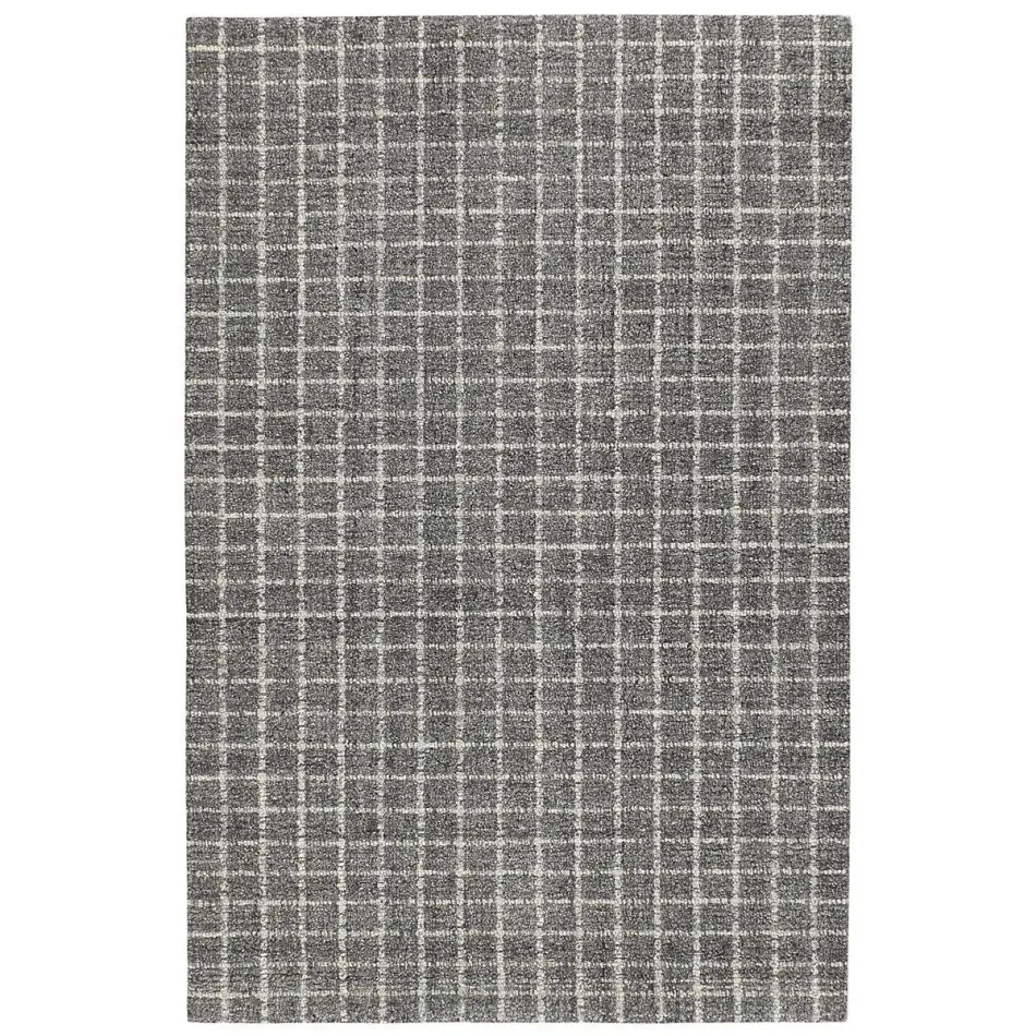 Conall Grey Hand Micro Hooked Wool Rug