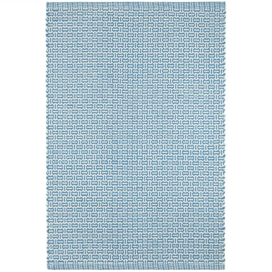 Miss Muffet French Blue Handwoven Cotton Rugs