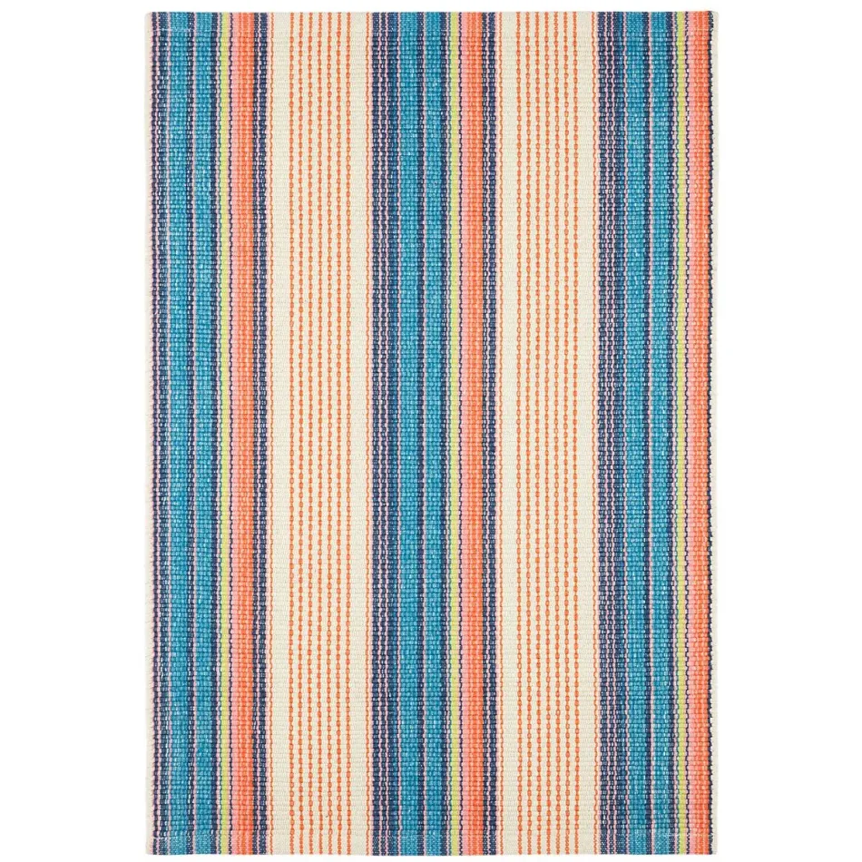 Sloane Stripe Sunset Handwoven Cotton Rug