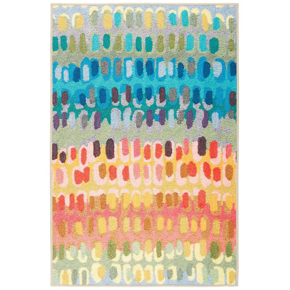 Paint Chip Multi Machine Washable Rug