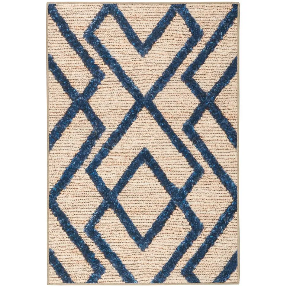 Marco Navy by Bunny Williams Machine Washable Rugs