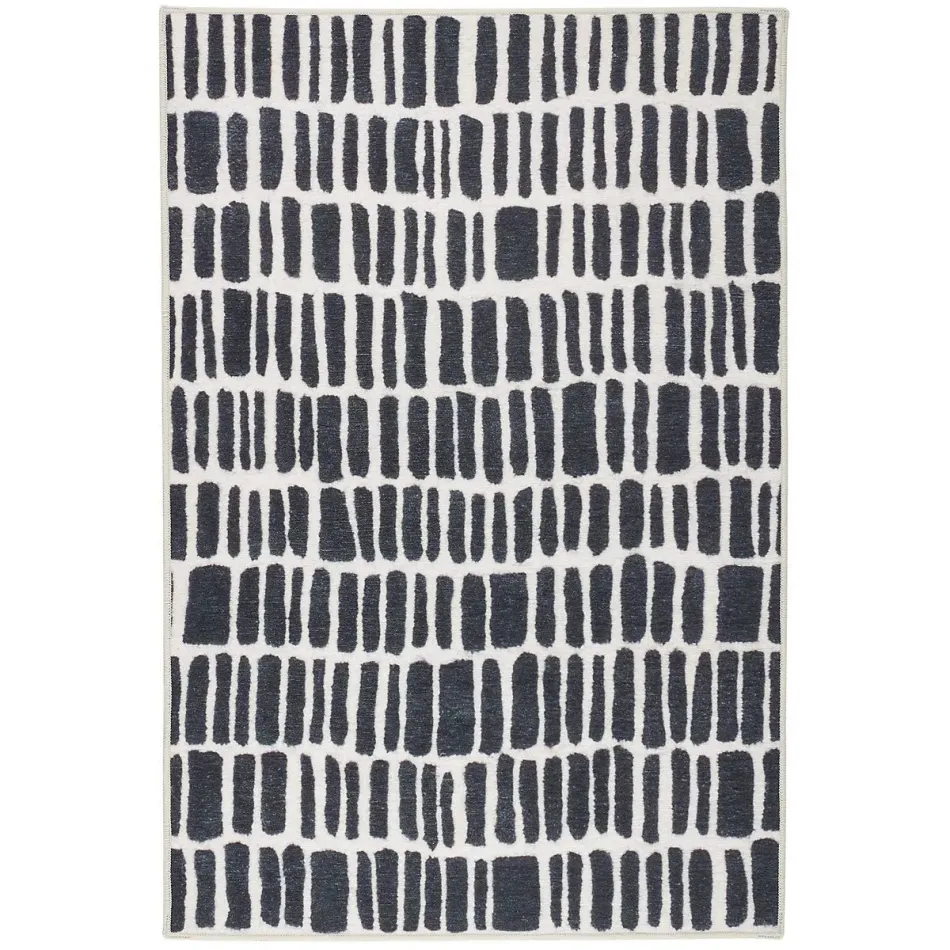 Roark Charcoal by Marie Flanigan Machine Washable Rug 5' X 8'